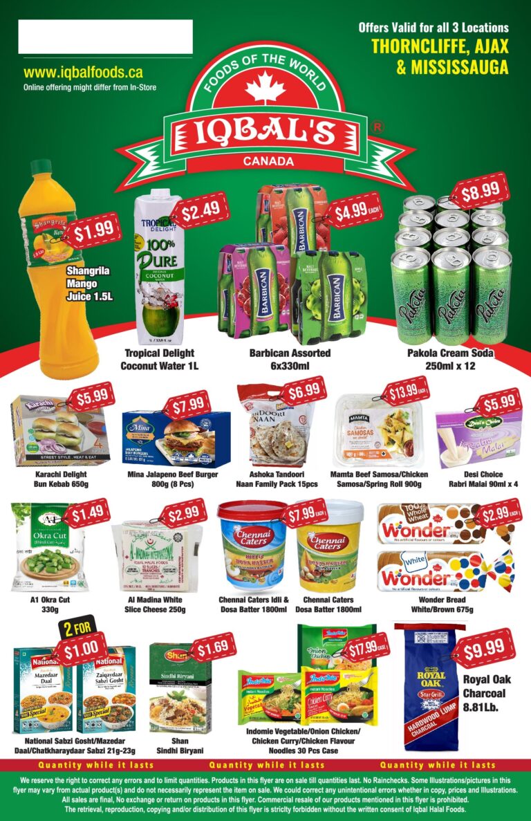 Iqbal foods flyer mississauga toronto or ajax