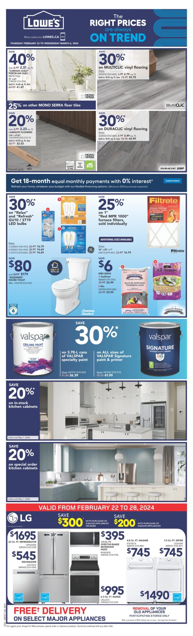 Lowe's Flyer Sale valid February 22 - March 6, 2024